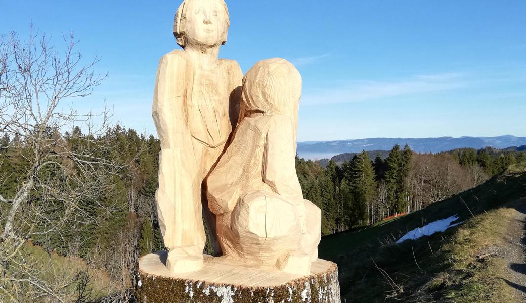 Die zwei Kinder auf dem Strunk.