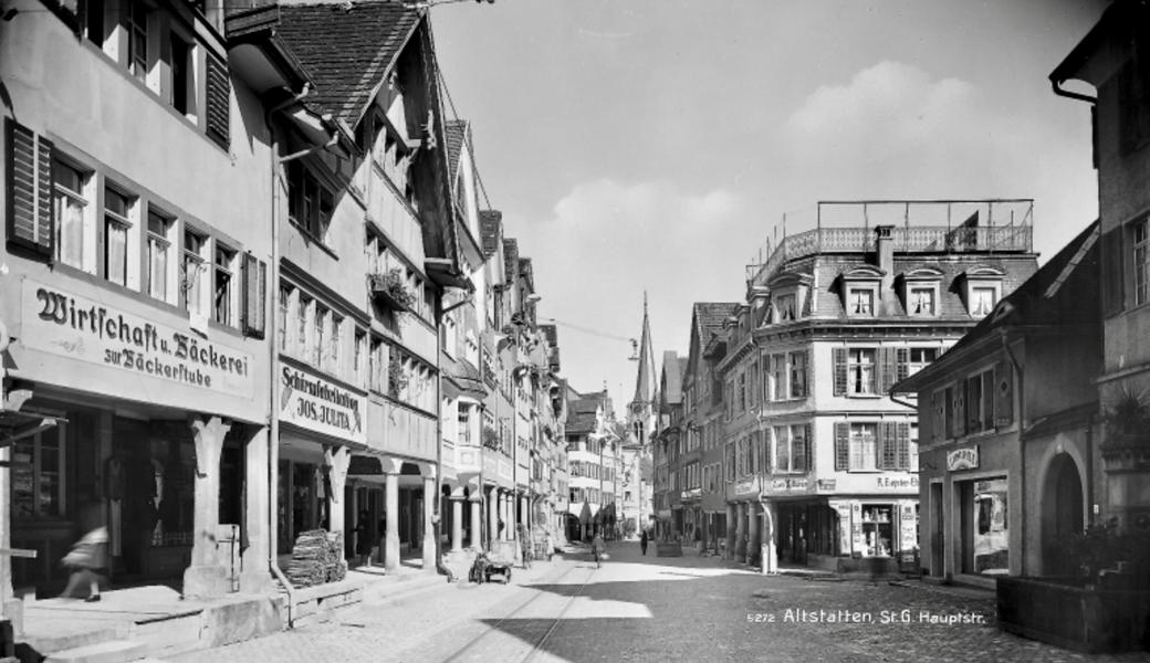 Die Marktgasse vor 90 Jahren.