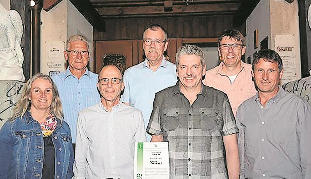 Der Vorstand des TC Oberriet (v. l.): Corinne Wörnhard, Junioren; Willi Bont, Spielleiter; Rolf Pfister, Präsident; Jörg Wittwer, Kassier; Hans Benz, Ressort Sport-verein-t; Rolf Frischknecht, Aktuar; Christian Baumgartner, Vizepräsident.