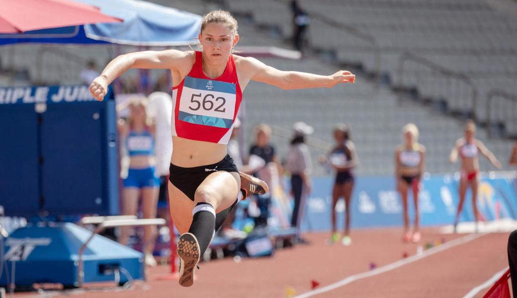 Dreispringerin Lena Bischofberger verpasste den Final nur knapp.