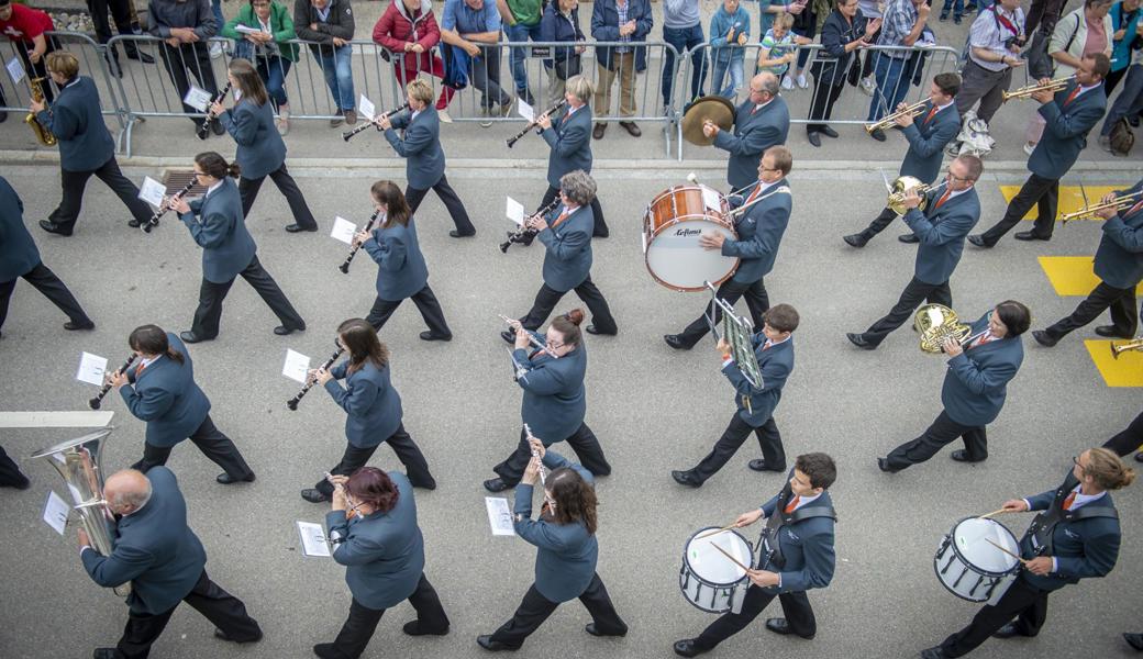 Die Musikgesellschaft Rüthi spielt zuvorderst mit am St.Galler Kantonalmusikfest.