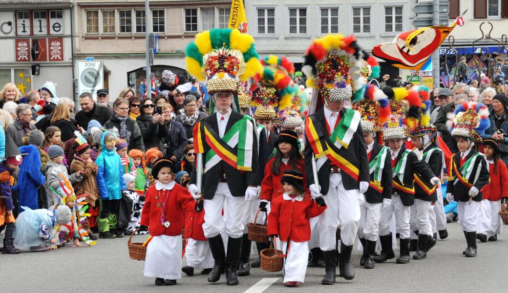 Die Röllelibutzen an der Fasnacht 2019.