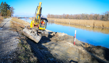 Baustart am Alten Rhein: Der neue Rhiweg soll den Streit am Hochwasserschutzdamm beenden