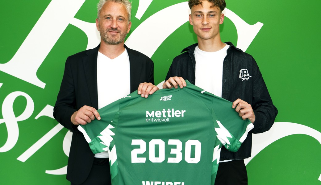 Nino Weibel unterschreibt beim FCSG einen Vertrag bis 2030