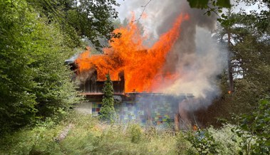 Einfamilienhaus auf der Krete ob Altstätten abgebrannt