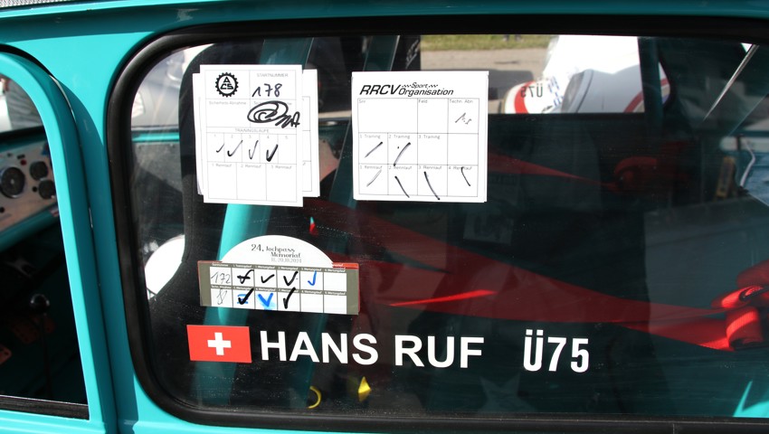 Haken dran: Hans Ruf ist ein alter Hase in der Motorsport-Rennszene und hat schon zahlreiche Rennen absolviert.