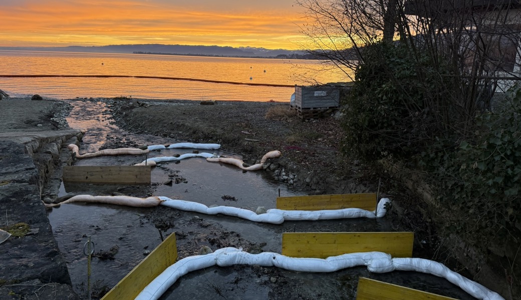 Diesel verschmutzt Bach und See - Geruch ist wahrnehmbar