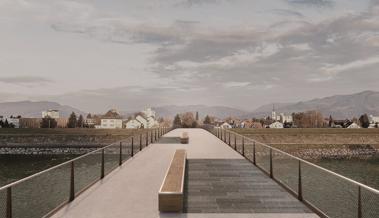 So könnte die neue Velobrücke über den Rhein aussehen