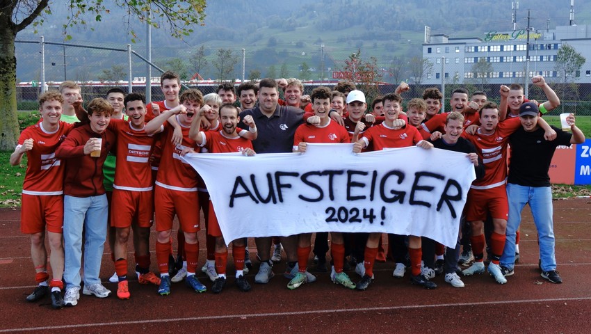 Aufsteiger in die Youth League: Montlingens A-Junioren.