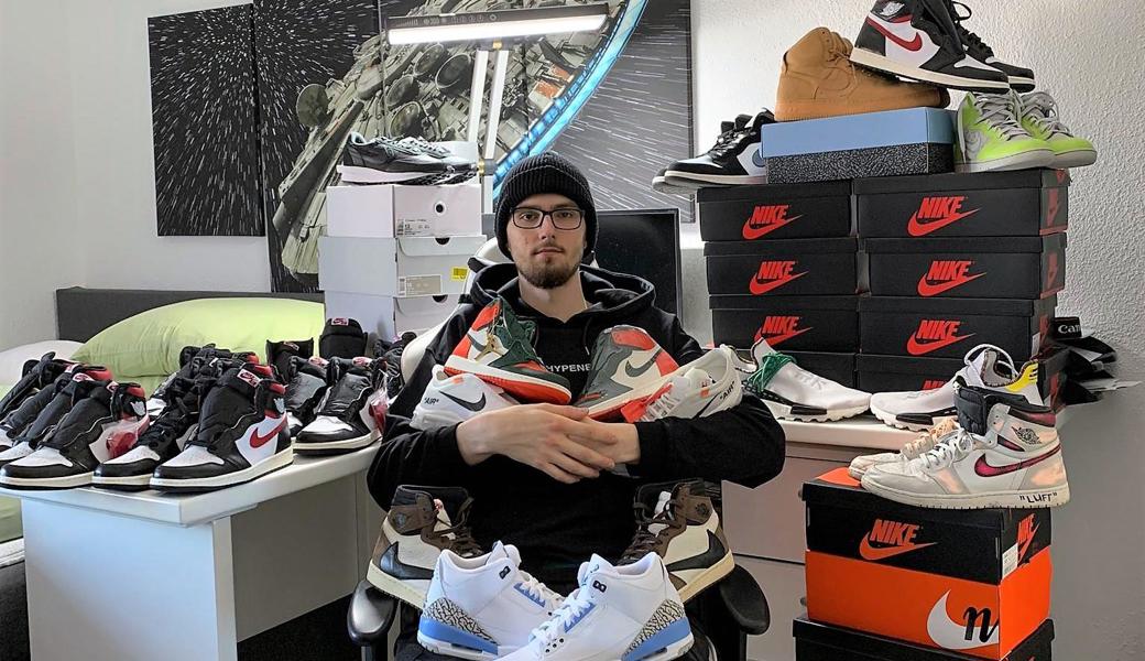 Das Hobby von Alen ist Sneaker Hunting.