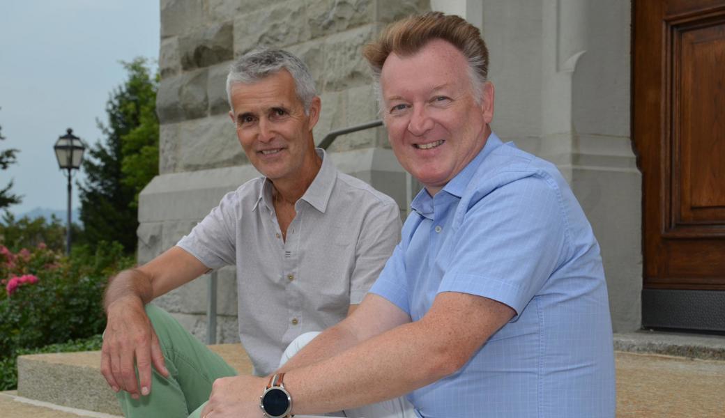 Christof Köppel (links) sieht in Jean-Pierre Chéreau den Kandidaten, der dem Profil am nächsten kommt, das der Verwaltungsrat der Widnauer Katholiken für das Präsidium erstellt hat.