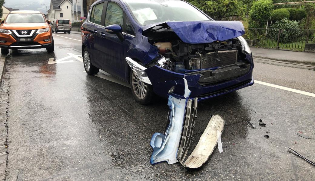 Am Samstagnachmittag ist es in Rebstein  zu einem Auffahrunfall gekommen