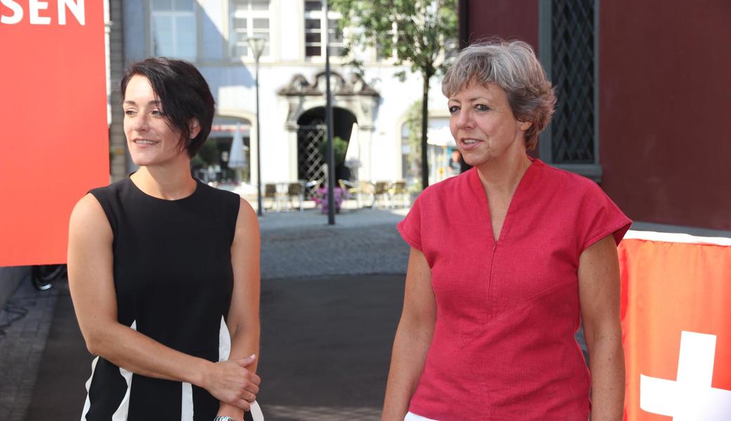 Kantonsrätin Isabel Schorer mit Stadträtin Katharina Linsi.