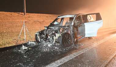 Auto in Vollbrand auf der A13 - der Sachschaden ist hoch