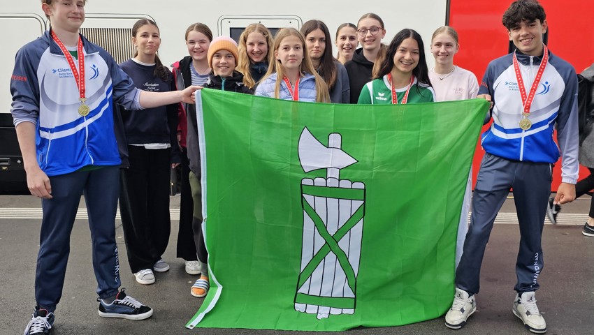 Auch die Schülerinnen und Schüler der Oberstufe Gässeli Widnau vertraten den Kanton St. Gallen stark.