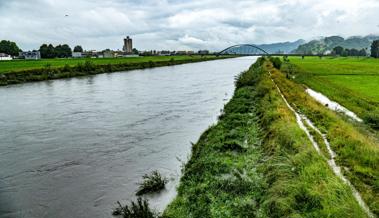 Der Rhein führt viel Wasser