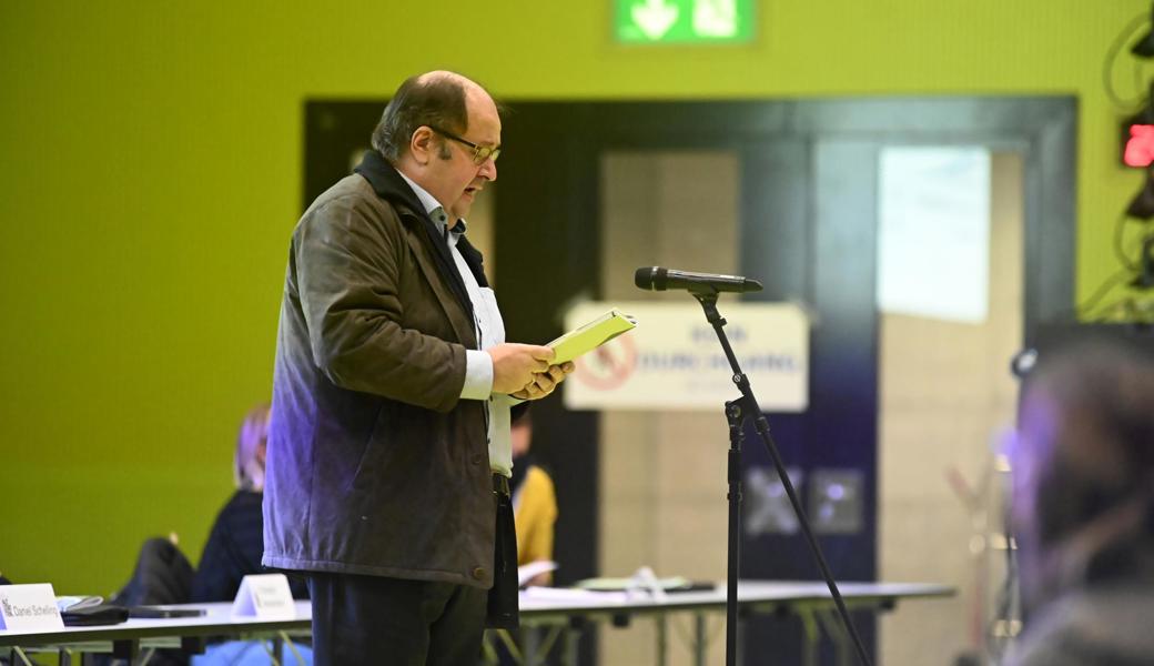 Werner Ritter an der Bürgerversammlung im November letzten Jahres.