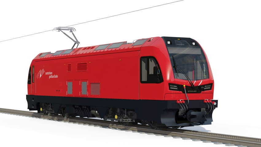 Stadler liefert elf Meterspur-Lokomotiven an die rhätische Bahn und nach Zermatt.