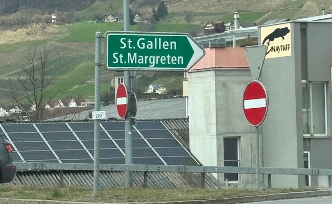 «St.Margreten» statt «St.Margrethen»: Astra erklärt fehlendes «h» auf Signalisation