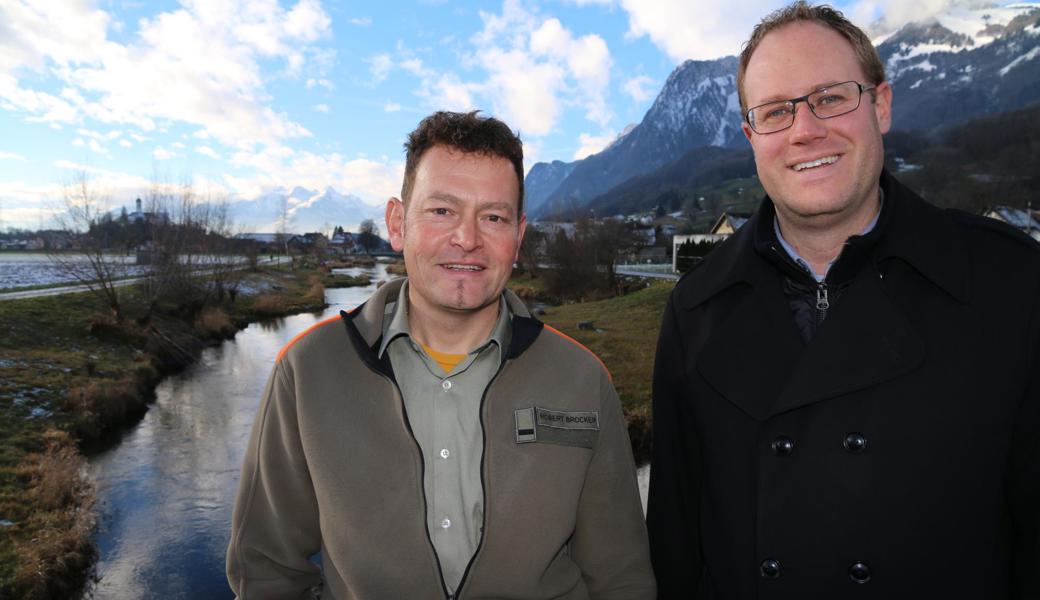 Neue Verantwortliche: Robert Brocker (links) übernimmt das Amt des Zivilschutz-Kommandanten, Philipp Scheuble, Gemeindepräsident von Rüthi, steht der zusammengeschlossenen Zivilschutzorganisation Rheintal als Präsident vor. 