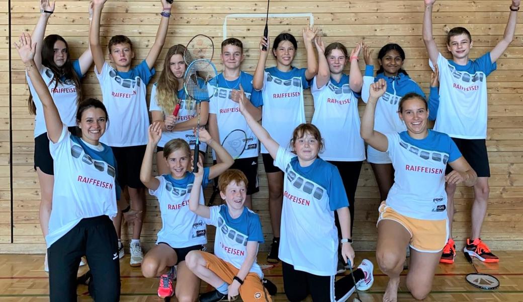 Die Juniorinnen und Junioren des Badmintonclubs St.Margrethen.