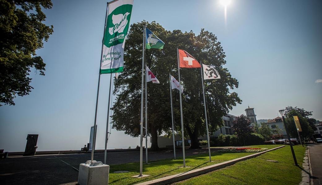 Am 8. Juli wurden auf dem Dunantplatz in Heiden die Flaggen von «Mayors for Peace» gehisst. 