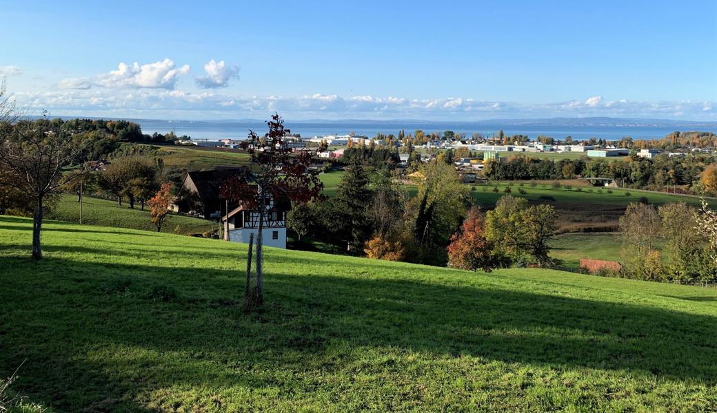 Auf dem Buechberg in Thal erweckt der Blick auf den Bodensee den Eindruck, der Himmel berühre die Erde.