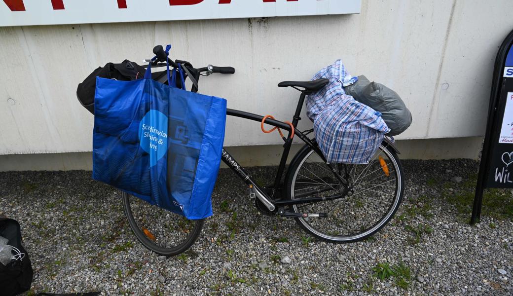 Das Velo des Mannes, der die Polizisten verletzte.