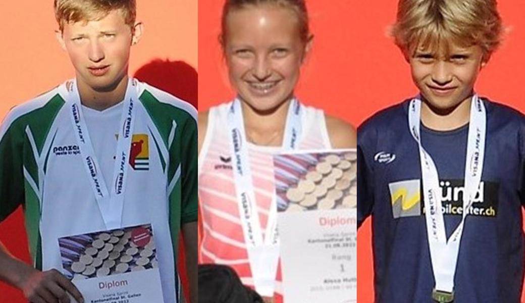 Goldmedaille und Finalteilnahme (v.l.): Laurin Epple, Alexa Hutter und Raoul Loher.
