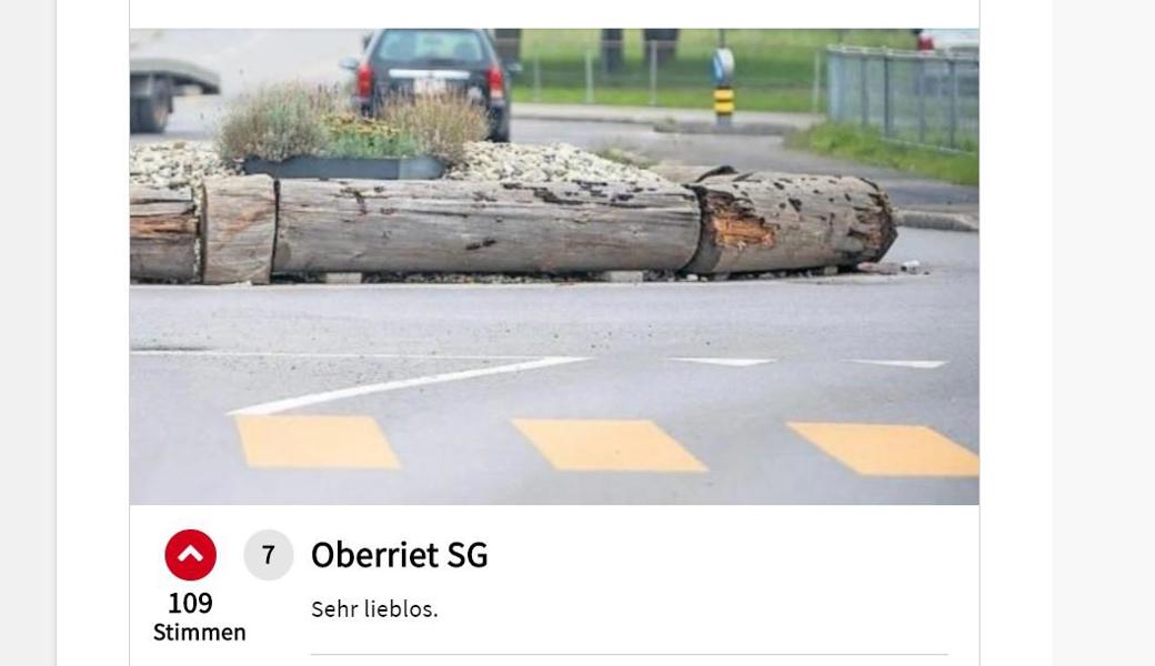 Dieses eher traurige Exemplar findet man in Oberriet.