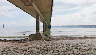 Der Pegel des Bodensees sinkt auf einen historischen Tiefstand