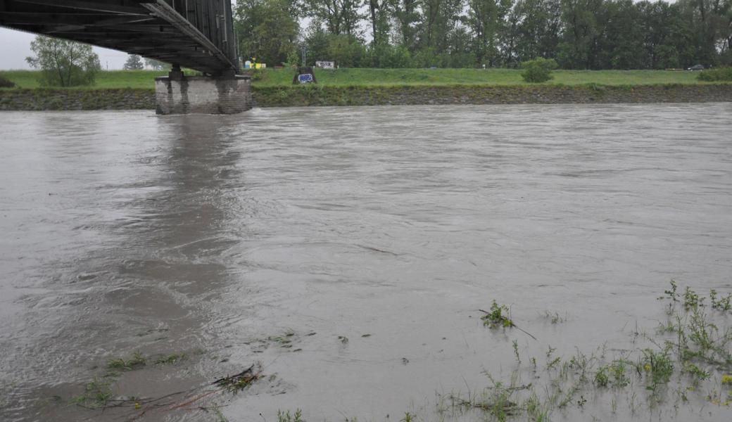 Der Rhein Höhe Rietbrücke Diepoldsau