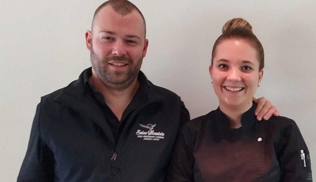 Livia Fässler mit ihrem Chef Michael Batt, Gastronom im Restaurant Rathaus.