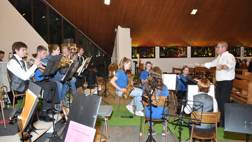 Das Nachwuchskorps des Musikvereins Marbach musiziert bereits auf ansprechendem Niveau.
