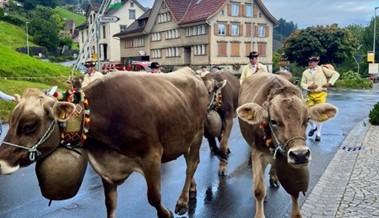 Miss Walzenhausen erhielt an der Viehschau eine Glocke vom Gemeindepräsidenten