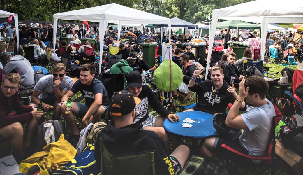 Zurzeit undenkbar: Besucherinnen und Besucher am OpenAir St.Gallen im Jahr 2018.