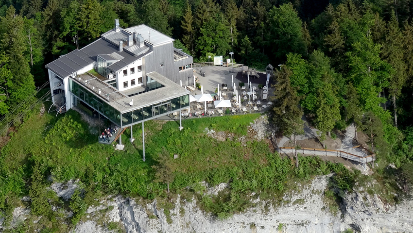 Das Panorama-Restaurant auf dem Karren.