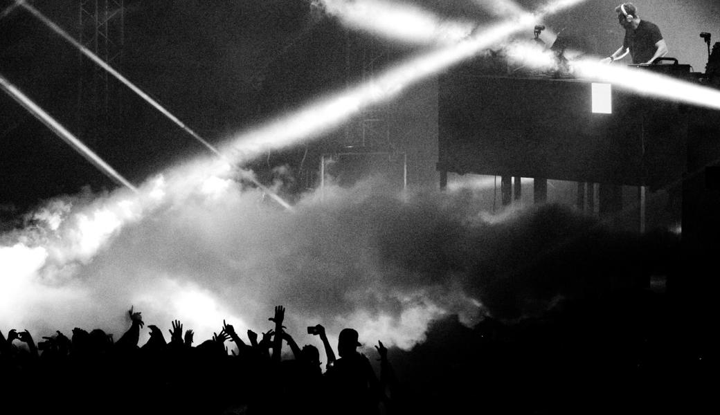 David Guetta bei seinem DJ Set am Lollapalooza in Berlin.