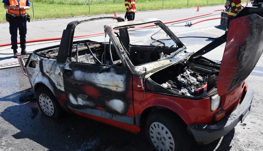 Das Auto erlitt Totalschaden.