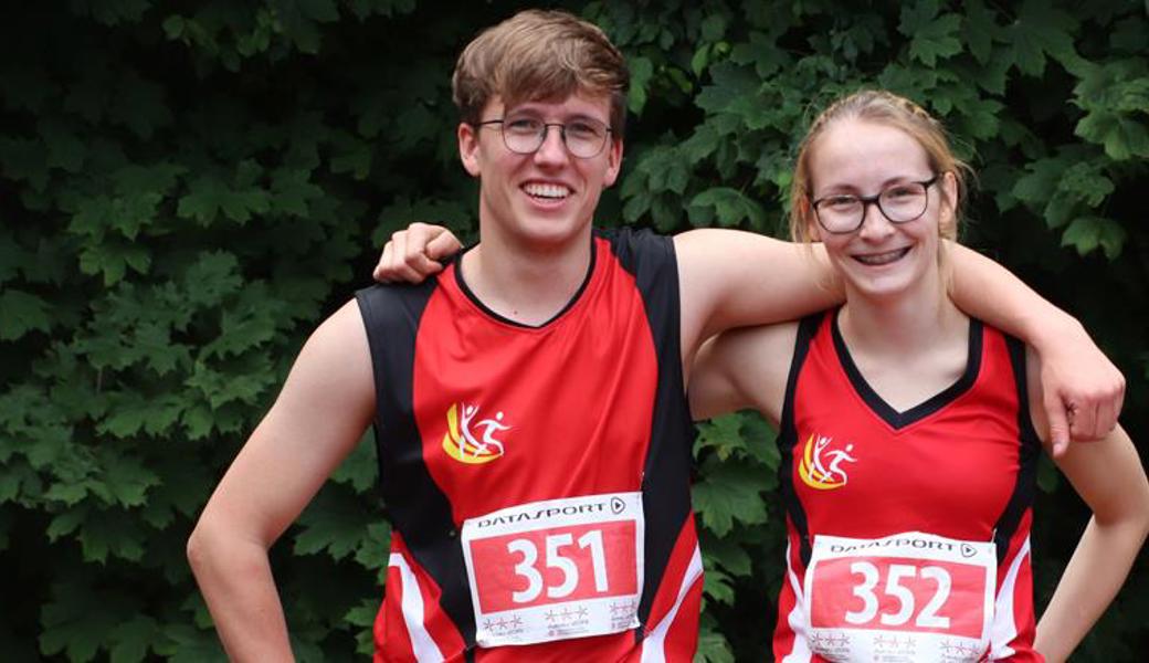 Noah Baumgartner und Livia Hutter erreichten am Eidgenössischen Turnfest in der Kategorie U20 im Leichtathletik Sie und Er den 14. Schlussrang.