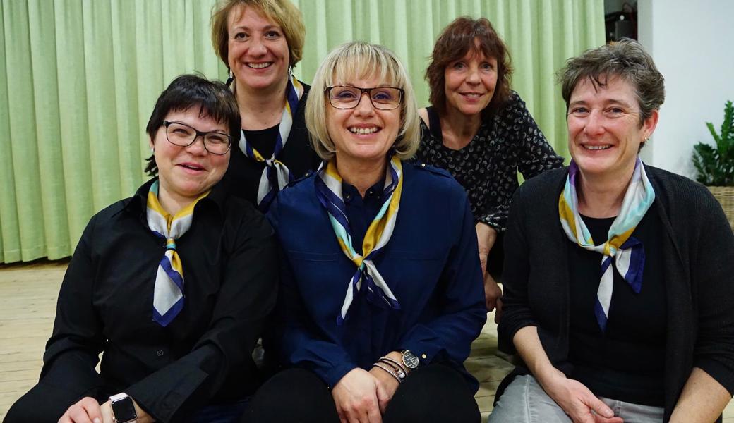 Vorstand Frauen Marbach (v. l.): Nadja Dintheer, Elisabeth Tanner, Nadia Kehl, Sonia Bontognali und Präsidentin Nicole Ruppanner. 
