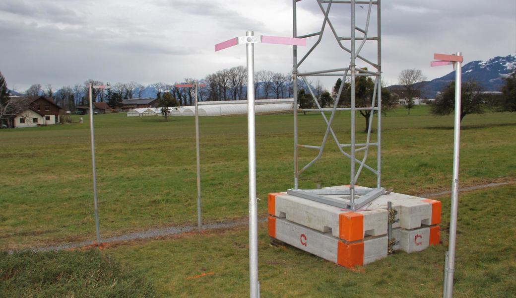 Die Visiere für die erste Antenne auf einem Lidl-Areal stehen bereits.