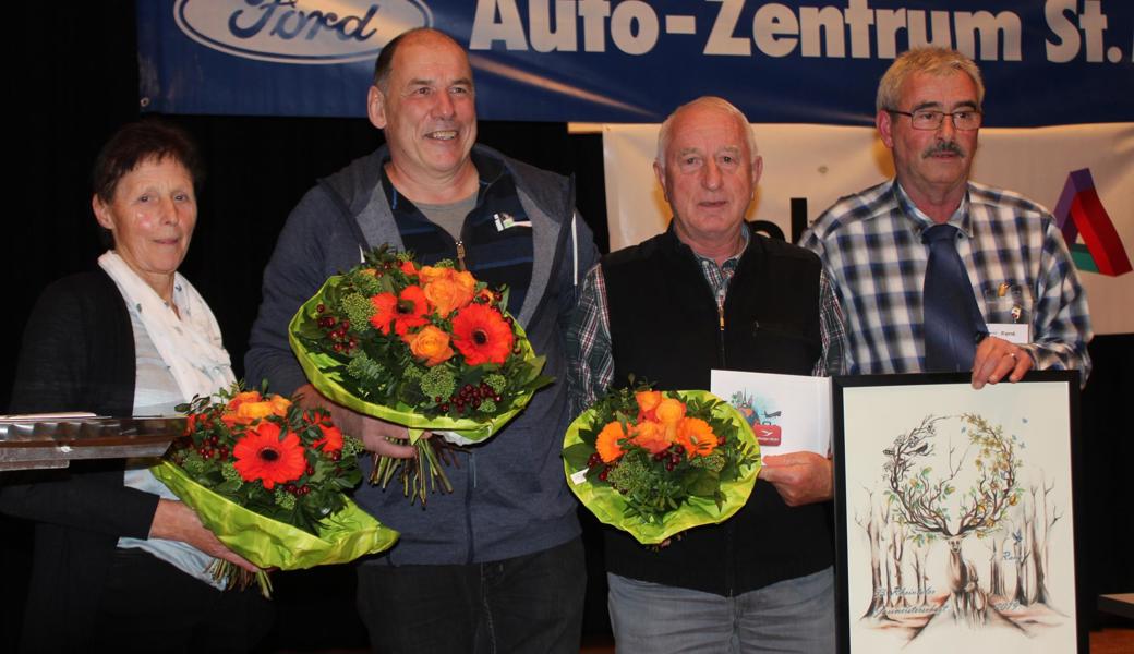 Imelda Loher (von links), Ueli Eugster, Sigi Dietsche und René Müller, OK Präsident.