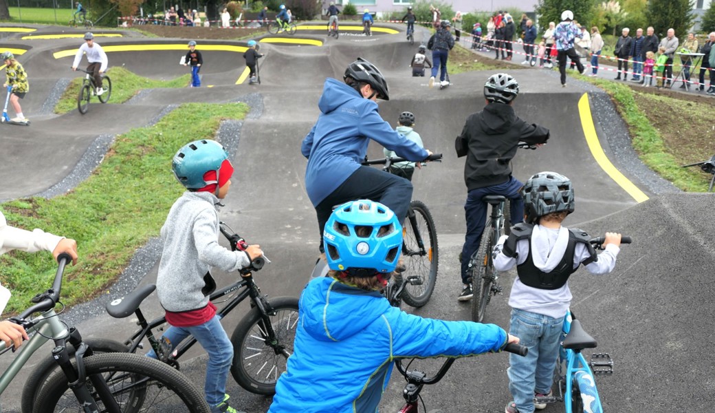 Erstes Rennen auf dem neuem Pumptrack in Altstätten