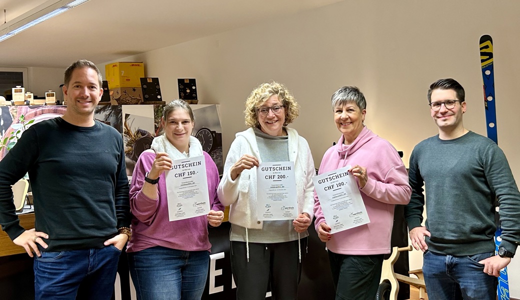 Foto von links nach rechts: Matthias Frei, Ramona Guntli, Diana Lutz, Claudia Angehrn, Matthias Lüchinger