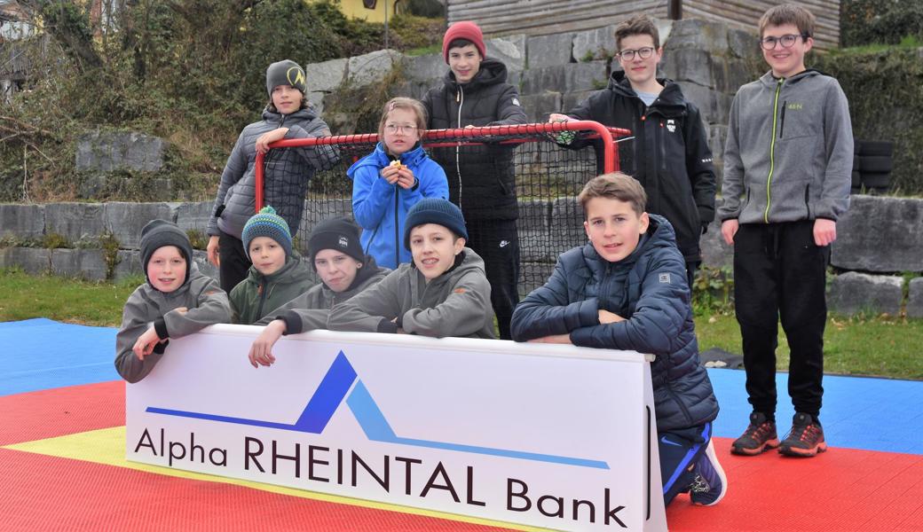 Sie hatten die Idee: Unihockeybegeisterte Kinder aus Rebstein.