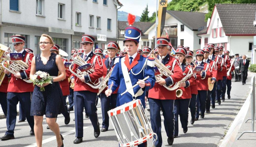 Am Kreismusiktag in Montlingen waren es 250 Meter, am Pfingstwochenende sind mehrere Kilometer Marschmusik geplant.