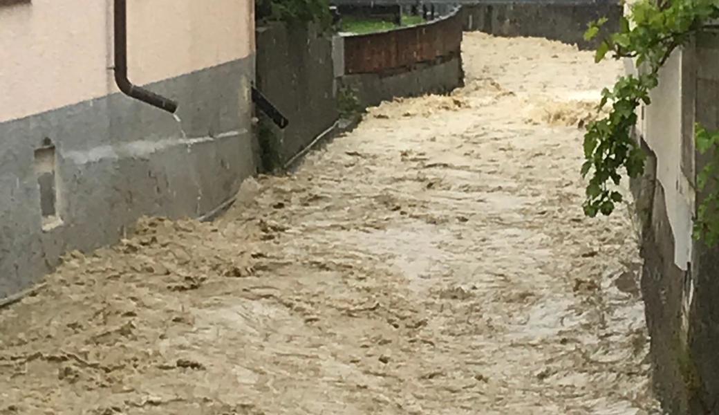 Auch in Altstätten steht das Wasser hoch.