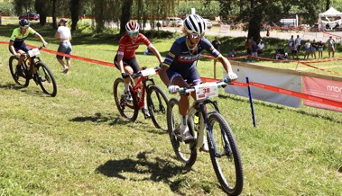 Juniorin Sirin Städler fuhr eine Runde mit Olympiasiegerin Jolanda Neff an der Spitze