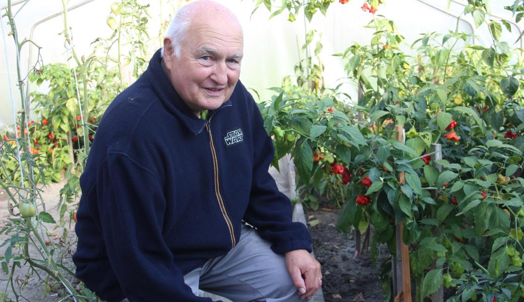 Andreas Zoller verbringt sehr viel Zeit in seinem Garten und freut sich Jahr für Jahr über eine üppige Ernte.